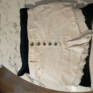 We the Free Ivory Denim shorts size 30